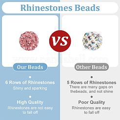 200Pcs Pave Disco Ball Beads&nbsp;RB-PH0001-41F