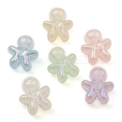 Luminous UV Plating Rainbow Iridescent Acrylic Beads&nbsp;X-PACR-E002-04