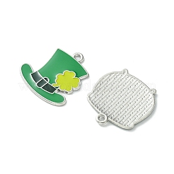 8Pcs 4 Style Saint Patrick's Day Theme Alloy Enamel Pendants&nbsp;ENAM-FS0001-72