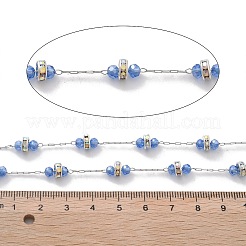 Handmade Glass Beads & Rhinestone Chains&nbsp;CHS-L028-02P