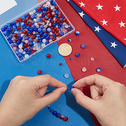 360Pcs 18 Styles Spray Painted Crackle Glass Beads&nbsp;CCG-PH0001-27