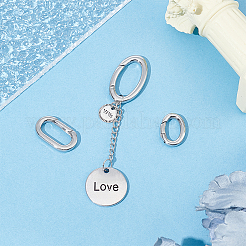 3Pcs 3 Styles 304 Stainless Steel Spring Gate Rings&nbsp;STAS-UN0040-93