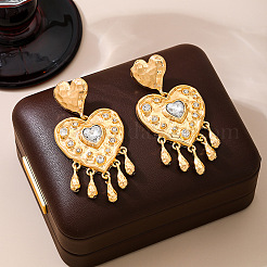 Valentine's Day Alloy Rhinestone Dangle Stud Earrings&nbsp;WG89787-01
