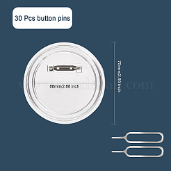 30Pcs Acrylic Button Badge Findings&nbsp;DIY-GL0004-29