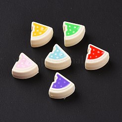 Rubberized Style Acrylic European Beads&nbsp;SACR-E009-13