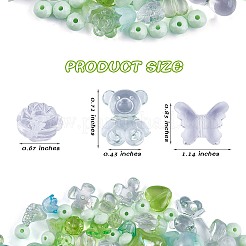 150 Pieces Random Rose Acrylic Beads Bear Pastel Spacer Beads Butterfly Loose Beads for Jewelry Keychain Phone Lanyard Making&nbsp;JX543E