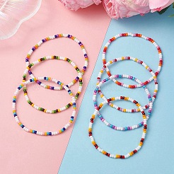7Pcs Glass Seed Beads Stretch Bracelets for Women&nbsp;BJEW-MZ00278