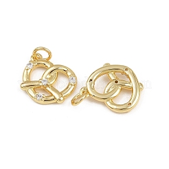 Brass Micro Pave Cubic Zirconia Pendants&nbsp;KK-A269-54G
