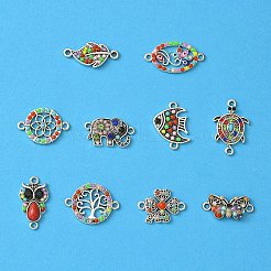 10Pcs 10 Styles Alloy Connector Charms&nbsp;FIND-YW0004-21