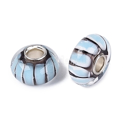 Handmade Lampwork & Brass Core European Beads&nbsp;LS-LAMP-N044-01S-02