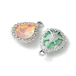UV Plating Alloy with Mixed Color Glass Rhinestone Pendants&nbsp;FIND-B039-09P