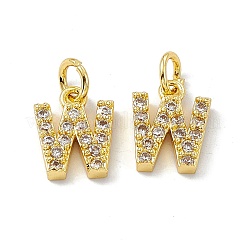 Real 18K Gold Plated Brass Micro Pave Clear Cubic Zirconia Charms&nbsp;KK-E068-VB452-W