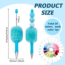 20Pcs 20 Colors Plastic Beadable Pen&nbsp;AJEW-PH0007-48