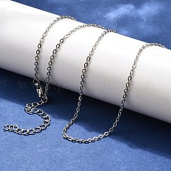Non-Tarnish 304 Stainless Steel Cable Chain Necklace&nbsp;STAS-T040-PJ204-45