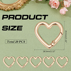 20Pcs Alloy Spring Gate Rings&nbsp;FIND-ME0002-82KCG