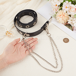 Black PU Leather Waist Belts&nbsp;AJEW-CL0004-87