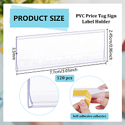 Rectangle PVC Price Tag Sign Label Holder&nbsp;FIND-WH0366-170
