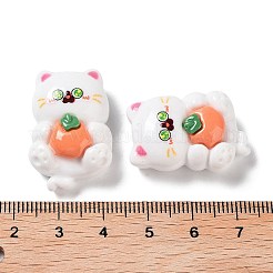 Cartoon White Cat Resin Decoden Cabochons&nbsp;CRES-R203-01B