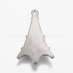 Tarnish Resistant 304 Stainless Steel Pendants Rhinestone Settings&nbsp;STAS-Z012-26P