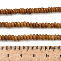 Natural Wood Lace Stone Wooden Jasper Beads Strands&nbsp;G-L635-A19-4x2mm