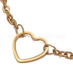 304 Stainless Steel Cable Chain Anklets&nbsp;AJEW-H104-04G