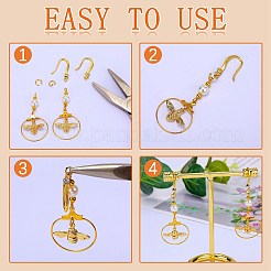 10 Pair Brass Micro Pave Clear Cubic Zirconia Earring Hooks&nbsp;ZIRC-SZ0005-02