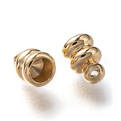 Brass Cord Ends&nbsp;KK-H759-44-G