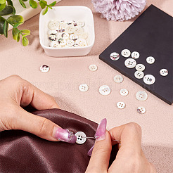 45Pcs 3 Styles 4-Holes Shell Buttons&nbsp;BUTT-TA0001-28