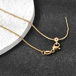0.9MM Unisex 304 Stainless Steel Round Snake Chain Necklaces&nbsp;NJEW-P356-04G