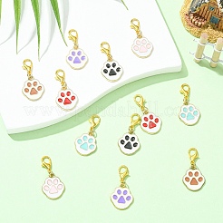 12Pcs 6 Styles Alloy Enamel Pendant Decorations&nbsp;HJEW-YW00377