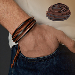 10Pcs Flat PU Leather Cord&nbsp;WL-DC0001-02B