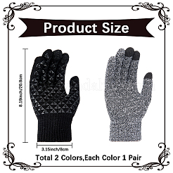 2 Pairs 2 Colors Polyester Gloves&nbsp;AJEW-GF0010-75