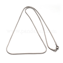 Non-Tarnish 304 Stainless Steel Snake Chain Necklaces&nbsp;NJEW-E122-31A