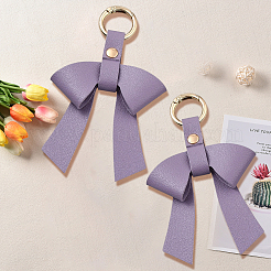 Bowknot PU Leather & Alloy Keychain&nbsp;KEYC-WH20026-05D