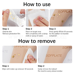 10Pcs Transfer Sticker Proof Removable Temporary Tattoos Stickers&nbsp;DIY-SP0003-65A-07