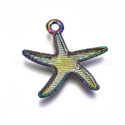 Rainbow Color Alloy Pendants&nbsp;PALLOY-S180-182-NR