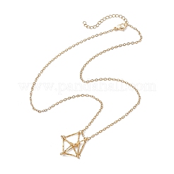 3Pcs 3 Styles 304 Stainless Steel Cable Chain Macrame Pouch Empty Stone Holder Necklace Making&nbsp;NJEW-JN04969