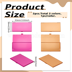 2Pcs 2 Colors Aluminium Alloy Business Cards Holder Case Box&nbsp;AJEW-LP0007-92B