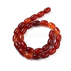 Barrel Shaped Gemstone Dyed Natural Red Agate Stone Beads Strands&nbsp;G-S114-05