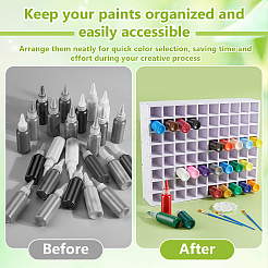 80 Grids PVC Wood Pigment Organizer Holder Riser Display Racks&nbsp;AJEW-WH0410-61