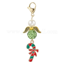 Candy Cane/Gift Box/Santa Claus Christmas Alloy Enamel Pendant Decoration&nbsp;HJEW-JM02363