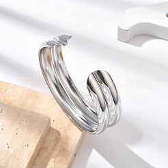 304 Stainless Steel Cuff Bangles for Women&nbsp;BJEW-B108-07P