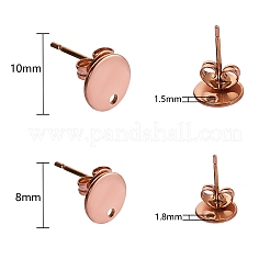 32Pcs 8 Styles PVD Vacuum Plating 304 Stainless Steel Stud Earring Findings&nbsp;STAS-SZ0001-39
