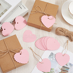 100Pcs Lace Edged Heart Paper Gift Tags&nbsp;CDIS-CP0001-01A