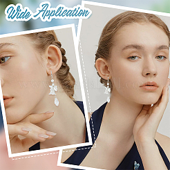 Anti-Tarnish 2 Pairs Rhodium Plated 925 Sterling Silver Hoop Earring Findings&nbsp;STER-BBC0005-98