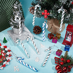 4 Sets 4 Styles Plastic Candy Cane Pendant Decorations&nbsp;FIND-SC0013-42A