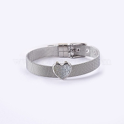 Unisex 304 Stainless Steel Watch Band Wristband Bracelets&nbsp;BJEW-L655-023P