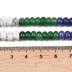 Natural Flower Amazonite & Dyed White Jade & Tiger Eye & Howlite & Quartz Crystal & Synthetic Turquoise Beads Strands&nbsp;G-Z135-C06