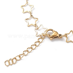 Ion Plating(IP) 304 Stainless Steel Star Link Chain Anklets for Men Women&nbsp;STAS-B039-14G