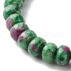 Reiki Natural Ruby & Wenge Wood Beads Stretch Bracelet&nbsp;BJEW-JB06896-03